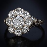 Rare Antique Diamond Cluster Ring Dated 1869 Ref: 150726