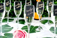 Escort Cards, Place Cards, Champagne Escort Cards, Scroll Escort Cards, Champagne Wall Escort Cards, Sip be Seated, Wedding Seating Chart