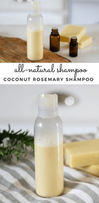 Making your own shampoo is simple and will leave your hair soft and moisturized. This coconut rosemary homemade shampoo is made with nourishing ingredients, rosemary essential oil and coconut milk.