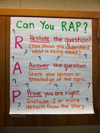 Can You Rap? Restate, Answer the Question and Prove You are Write