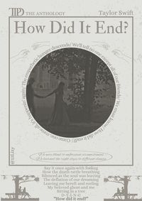 How Did It End?- Taylor Swift- TTPD- the tortured poets department- poster- music poster - room poster