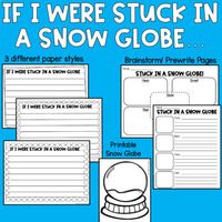 DIGITAL VERSON FOR GOOGLE SLIDES NOW INCLUDED!What is included:-3 styles of writing paper-2 types of brainstorming/prewriting pages-Printable snow globe-Directions on how to do the art part of this activity-Pictures of my examples included...