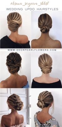 20 Pretty Wedding Updo Hairstyles from Oksana Sergeeva | My Deer Flowers