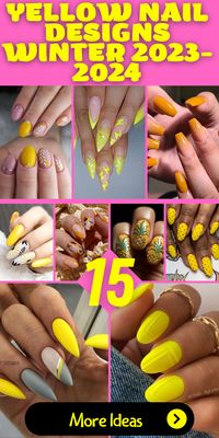 Mustard Yellow Nail Designs for Winter 2023-2024 - Warm and Inviting: Bring warmth and comfort to your winter with mustard yellow nail designs for winter 2023-2024. Explore the beauty of short almond nails in rich mustard hues. Enhance your nails with pastel and dark accents, creating a cozy and inviting look that's perfect for the season.