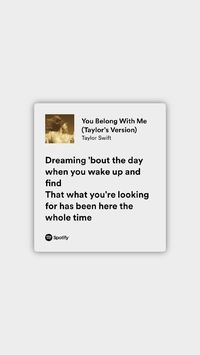 #taylorswift#youbelongwithme#song#lyrics