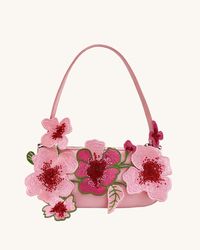 Leona Bead Embellished Shoulder Bag - Pink - JW PEI