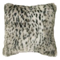 Whether you want to cozy up on the couch or give your bed a stylish upgrade, the Snow Leopard Faux Fur Euro pillow is here to impress. With its eye-catching black color and soft polyester construction, this pillow effortlessly combines comfort and charm. Elevate your decor with the Snow Leopard Faux Fur Euro pillow. The comfy faux fur exterior brings a touch of nature into your home, uplifted by the versatility of polyester, while providing an inviting space for relaxation. Ideal for creating a rustic or nature-inspired ambiance in any room, this pillow adds a cozy element to your environment. Absolutely soft and cozy, elevating your comfort. Decorative pieces for living rooms, bedrooms, and more. Mimics the elegance of real snow leopard fur. Made of polyester. Measures 24in. L × 24in. W ×