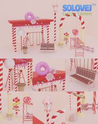 candy park set for the sims 4 by solovej