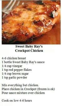 Sweet Baby Ray's Crock Pot Chicken