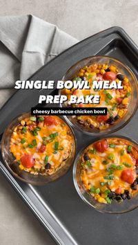 Devika Sharma | Dietitian | Cheesy barbecue chicken bake 🧀 single serve meal prep bowls (part 13) 🙌🏼 like & save to remember to include this high protein… | Instagram