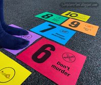 Ten Commandments Hopscotch | scriptureand.blogspot.com