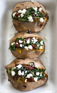 Spinach, Sun-Dried Tomato, and Goat Cheese Stuffed Sweet Potatoes: My Diary of Us