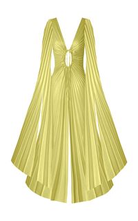 Dalliance Pleated Metallic Chiffon Maxi Dress By Georgia Hardinge | Moda Operandi