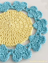 Crochet Heart Coaster Free Pattern | Beautiful Crochet Stuff