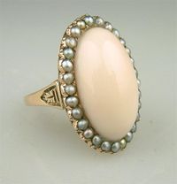 Pearl and Coral ring