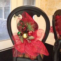 Christmas chair bows