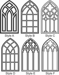 Cathedral Windows Church Windows 30 Inch Vintage-look Wood - Etsy