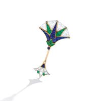 SAPPHIRE, EMERALD AND DIAMOND JABOT PIN | 藍寶石配祖母綠及鑽石別針 | Magnificent Jewels | 瑰麗珠寶 | Jewellery | Sotheby's