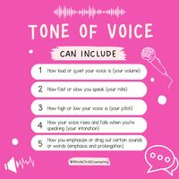 Being able to understand and use an appropriate tone of voice can make social interactions easier, avoid confusion, and encourages understanding. Tone of voice can include: ❤️ How loud or quiet your voice is (your volume) 🧡 How fast or slow you speak (your rate) 💛 How you emphasize or drag out certain sounds or words (emphasis and prolongation) 💚 How high or low your voice is (your pitch) 💙 How your voice rises and falls when you’re speaking (your intonation) Learn more on the blog!