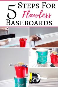 This step-by-step guide for painting baseboards was so easy to follow and will show you in 5 easy steps how to get flawless baseboards each and every time! | how to paint baseboards, painting baseboards #baseboards #paintingtips