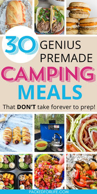 Genius, make ahead camping meals to pack, that are so tasty! Premade camping meals are our #1 camping with kids hack. Plenty of quick & simple camping food recipes for breakfast, lunch, dinner, snacks & dessert. Summer recipes