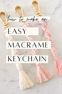 This easy macrame keychain pattern will add a cute boho vibe to your everyday style. This step by step macrame tutorial will show you how easy it is to make your own.