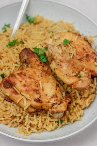 Instant Pot Chicken Thighs and Rice