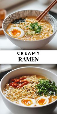 Slurp up some comfort with our Creamy Ramen Recipe! 🍜 Deliciously easy, find it on BeyondTheBayouBlog.com!