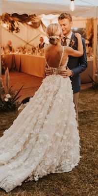 Sep 14, 2020 - 27 Bridal Inspiration: Country Style Wedding Dresses ❤ country style wedding dresses ball gown open back floral appliques galialahav #weddingforward #wedding #bride