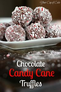 chocolate candy cane truffles