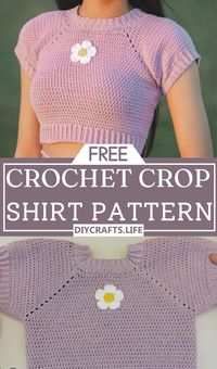 Crochet Tee Top Patterns For Handmade Fashion - DIY Crafts