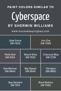 When it comes to interior design, selecting the right color palette is crucial, and similar colors play an important role in creating a harmonious space. Similar colors, like those akin to Cyberspace SW 7076 by Sherwin Williams, offer a cohesive look while still allowing for depth and interest in a room. These colors, ranging from deep blues to sophisticated grays, work together by sharing common undertones that ensure the space feels thoughtfully connected without appearing monotonous.