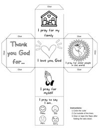 Introducing Kids Prayer Cubes: the fun and cute way to learn prayer! These printable homemade dice are sure to bring a smile to your kid's face while teaching them what to pray for. Roll the dice and start praying! God Hears Me When I Pray is a perfect companion to go with these fun prayer cubes! What you'll receive: 3 foldable prayer cubes ~ each cube has 6 sides with different areas of prayer focus. This is a fun way to get the kids to participate in prayer. PLEASE NOTE: This is a digital/prin