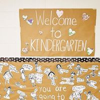 Allie Apels on Instagram: "Tonight was our Kindergarten Orientation Night for our 2023-2024 kindergarten families. It’s such a wonderful night, filled with so much excitement and joy! Our current kindergarten students created this bulletin board for the occasion. Each student in @miss.wlasuk and my classes drew themselves and reflected ion one thing that they think the new kinder students will love about being in kindergarten. I absolutely love how it came together! Big thank you to the amaz