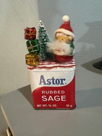 Vintage Handmade Christmas Spice Tin