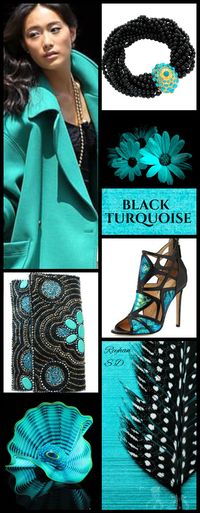 '' Black & Turquoise '' by Reyhan S.D.