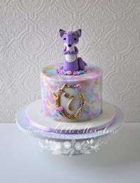 Purple Fox Birthday Cake - Cake by Stephanie