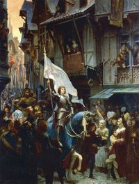 Joan of Arc enters Orléans by Jean-Jacques Scherrer (1887, Musée des Beaux-Arts d'Orléans)