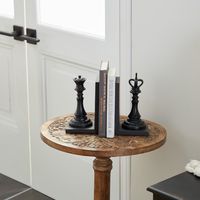 Keep your books and magazine organize with this beautifully crafted and functional bookends. This pair of durable bookends can act as focal point pieces for the living room, the office, home libraries, and study area/desks.