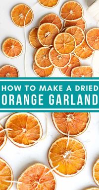 How to make a perfect dried orange garland to use as a simple holiday decoration on your Christmas tree or as a beautiful addition to any space in your home! It’s an easy DIY project that’s so much fun to make each Winter season Christmas, holiday decor, decorations, homemade, DIY