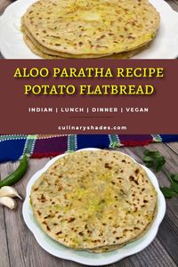 Aloo paratha is a vegan potato stuffed Indian bread made with whole wheat flour (atta). This is an easy aloo paratha recipe and the masala (stuffing) is made in the instant pot. Homemade aloo paratha makes a satisfying breakfast and is popularly served for lunch, dinner, or weekend brunch.