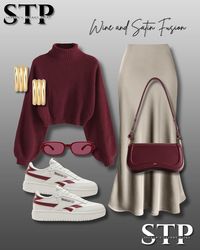 I’m just too obsessed with burgundy this season🤩🍂🍇 Pair a cozy maroon turtleneck with a sleek satin skirt for the perfect blend of comfort and style. Complete the look with statement accessories and these classic Reeboks for that casual yet elevated touch! Find this look and more outfits at the link in my bio under “shop my collages/reels”🫶🏻 . . . . #fallfashion #fallfashion2024 #winter #winterfashion #styleoftheday #styleblogger #fashionstyle #ootd #ootdfashion #ootdshare #highstreetfash...