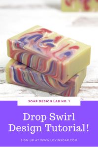 Learn how to do this beautiful drop swirl in the first issue of Soap Design Lab eMagazine!