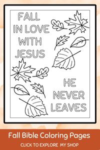 Looking for Christian Fall themed coloring pages for kids? Great for Thanksgiving parties, teachers, classrooms, daycares, homeschooling, or a fun Sunday afternoon craft at home!