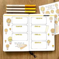 30 Bullet Journal Hot Air Balloon Theme Ideas