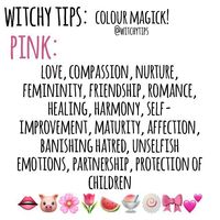 Tips for Witches Everywhere! ✨ on Instagram: “🌷 PINK 🌷 Use colour magick to help you pick candle colours, altar decor, clothing choices and more for spells and rituals to give it an…”