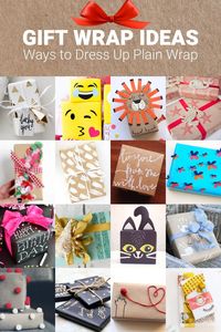 Looking for some creative ways to wrap your presents? Grab some plain brown kraft paper or wrap and try one of these 40+ gift wrap ideas!