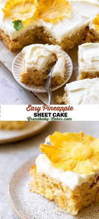 Easy Pineapple Sheet Cake