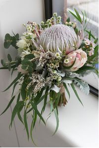 Naomi Rose Floral Design | Native bouquet | Native wedding | Winter wedding | Soft pink and white native flowers