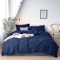 PRICES MAY VARY. 🌸【Soft Fabric】: Cotton Fabric and Healthy Microfiber Inner Fill,Very High Quality. Breathable, Skin-Friendly, Lightweight, Soft, Comfy and Durable for This Navy Blue Comforter Sets 🌸【What You Can Get】:1 x King Comforter(90 x 104 inches)and Two Match Pillowcases(26 x 36 inches) ♥【 Please expose to the sun after opening the package, which can make the comforter more fluffy.】 🌸【Good Design】: This stylish navy blue color comforter set will keep your warm in the winter but is ligh